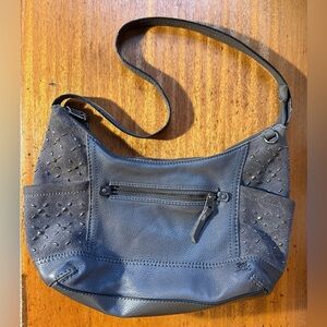 The Sak Gray Leather Hobo Bag